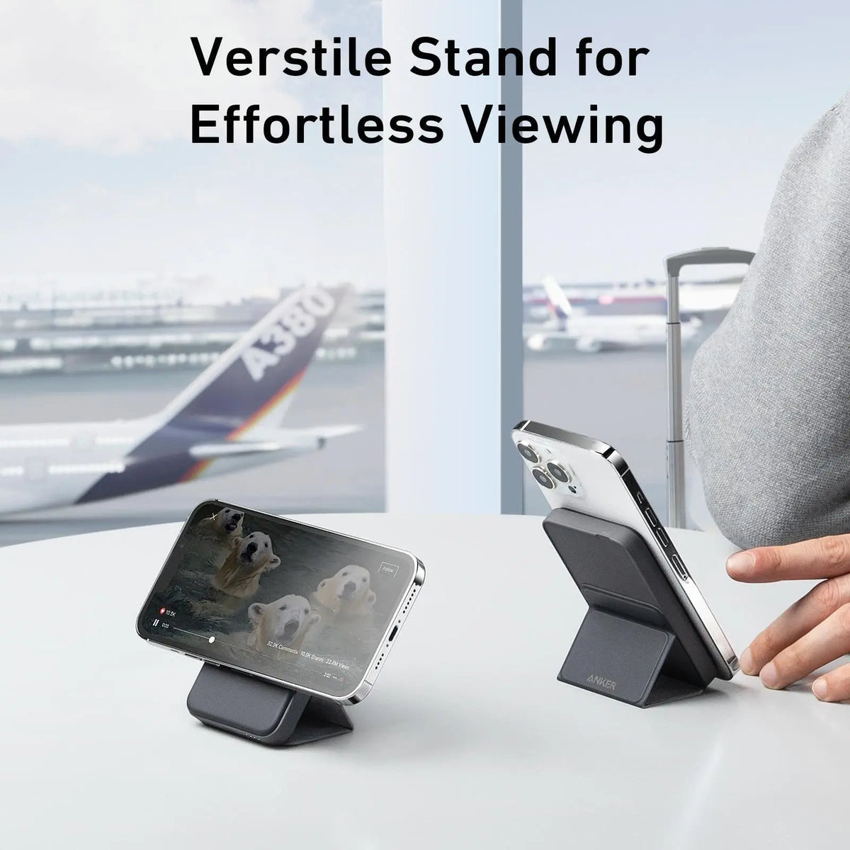 【Magnetic Power Bank】Anker 5,000Mah Magnetic Power Bank, Wireless Portable Charger with Foldable Stand & Side USB-C Port, Battery Pack for Iphone 17/16/15/14/13#Dealsforyoudays Sohochic