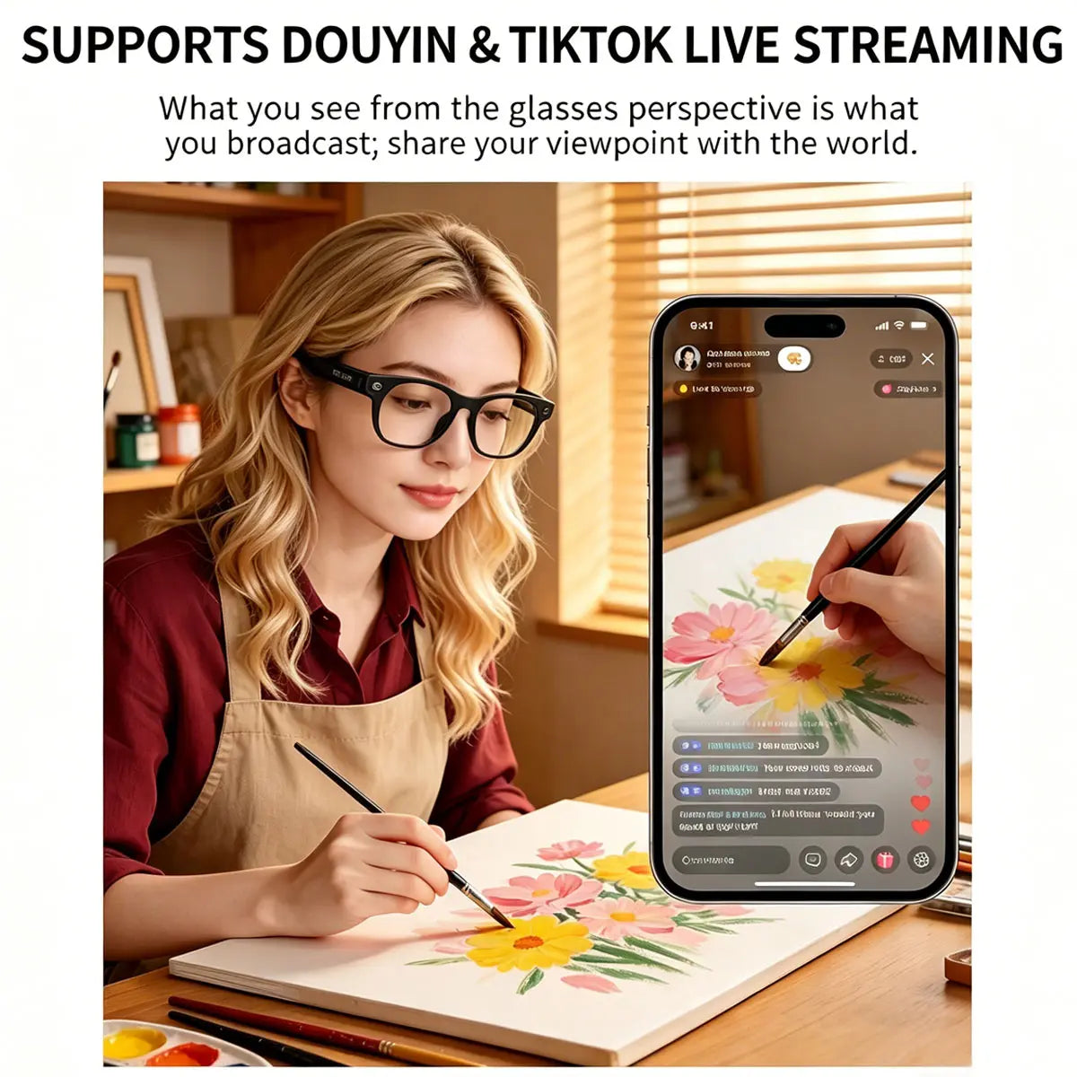 Unisex Adults Casual with Camera Smart Glasses - Ai-Enabled, 12MP HD Camera, Bluetooth Wireless Audio, Real-Time Translation, AI Assistant, Open Earmuff Design, Object Recognition, Sunglasses/Transparent Style, Lithium Ion Batteries Included, Black