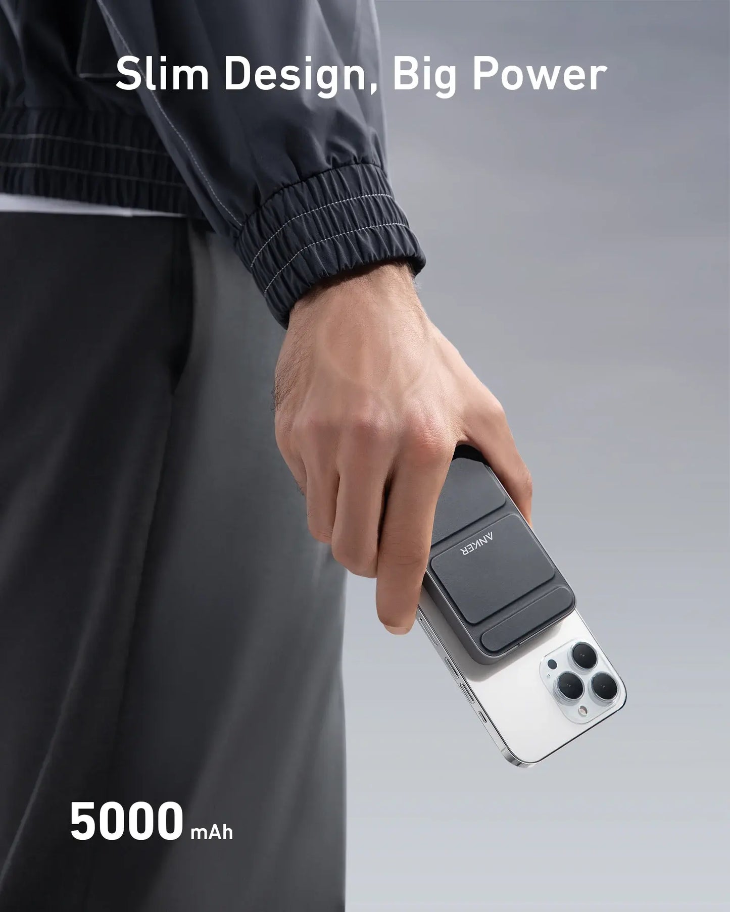 【Magnetic Power Bank】Anker 5,000Mah Magnetic Power Bank, Wireless Portable Charger with Foldable Stand & Side USB-C Port, Battery Pack for Iphone 17/16/15/14/13#Dealsforyoudays Sohochic